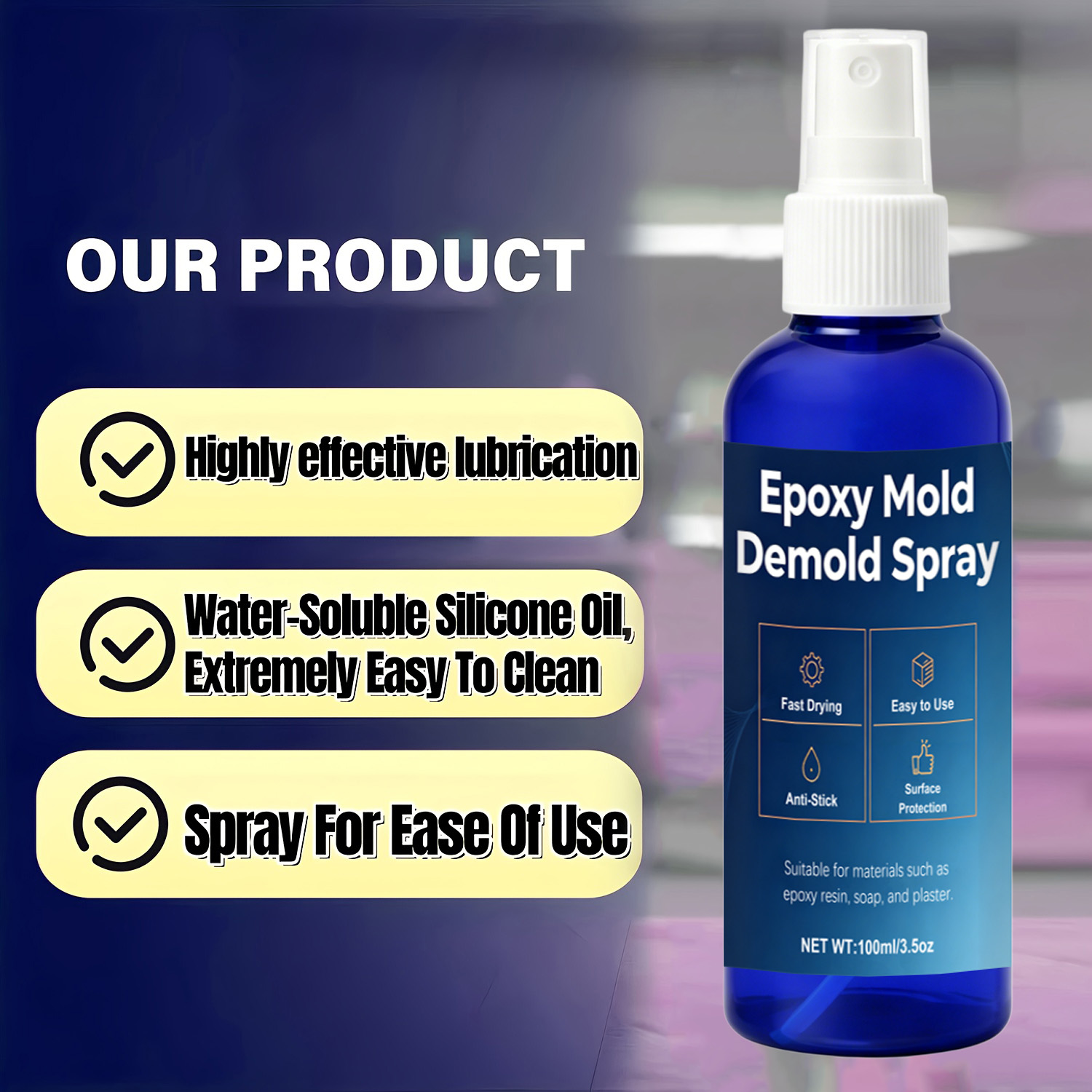 Release Spray Silicone - Release Spray for Silicone Molds, Professional