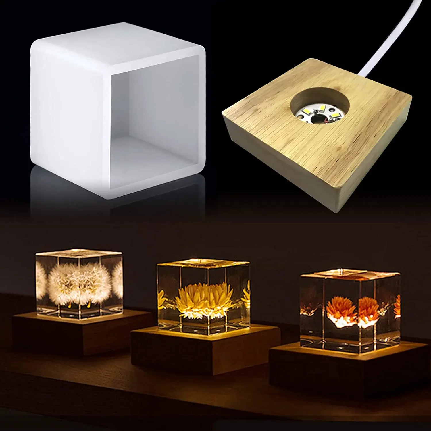 Resin Art Stand - Square Light Resin Mold,led Silicone Molds
