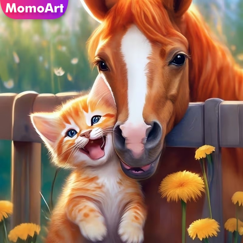 Resin Art Kits For Adults - Momoart DIY Diamond Mosaic Horse Cross