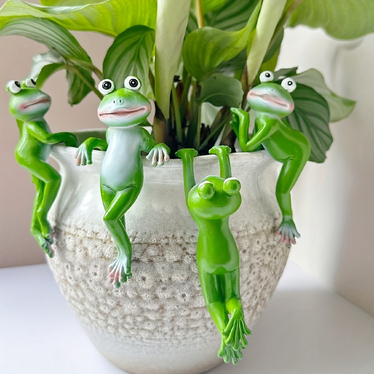 Resin Art Design - 1Pc Cartoon Frog Statue, Resin Animal