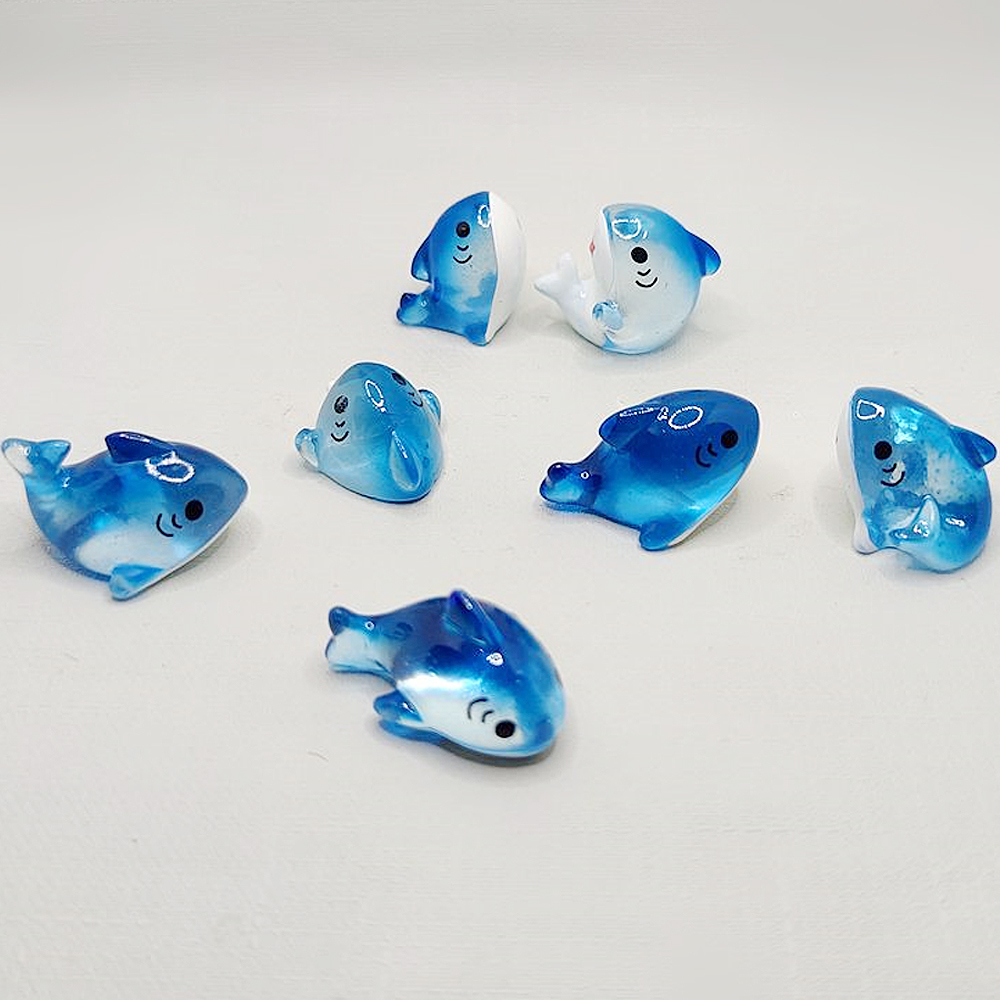 Resin Art Beach - 3/6pcs Mini Resin Shark Miniatures, Sea