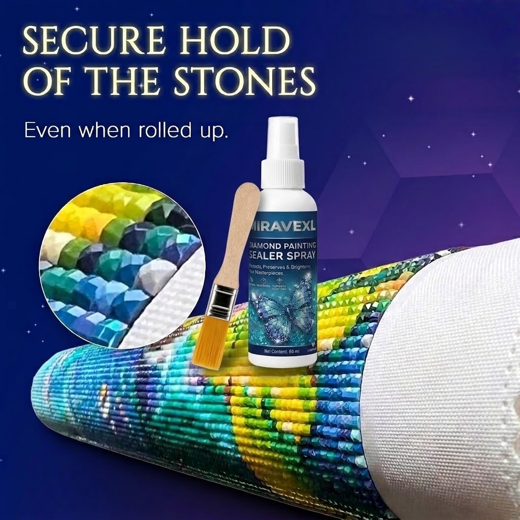 Resin Art Canvas - Professional Diamond Painting Sealer Spray &