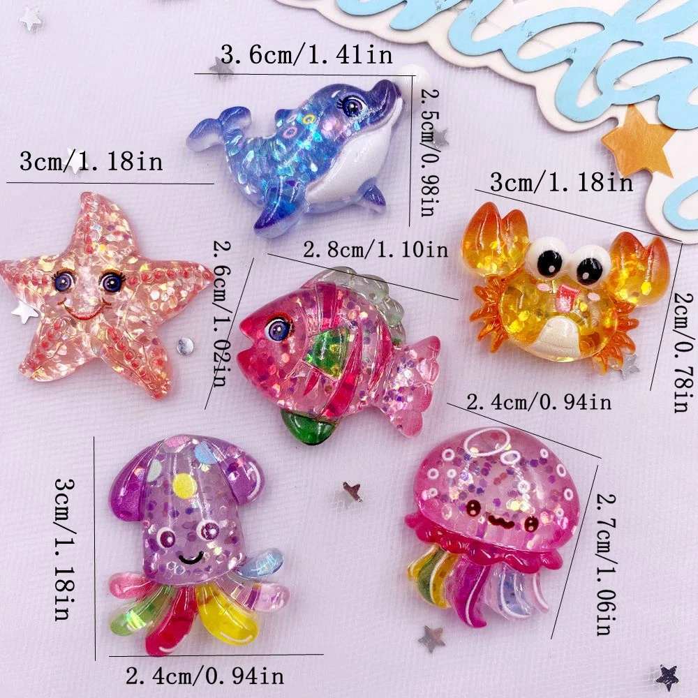 10pcs Glitter Colorful Resin S - огляд і ціна Resin Art Beach