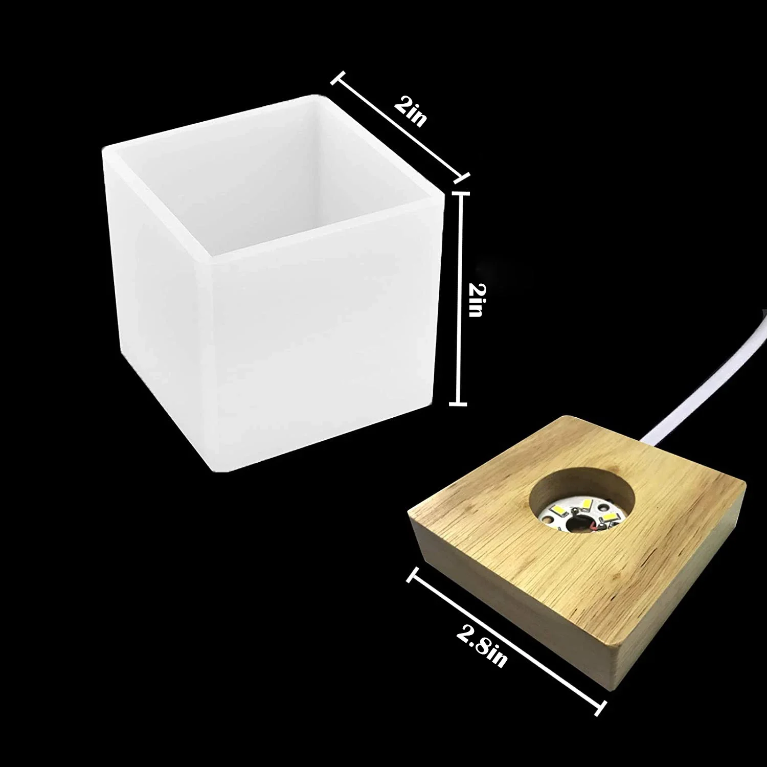 Square Light Resin Mold,led Si - огляд і ціна Resin Art Stand