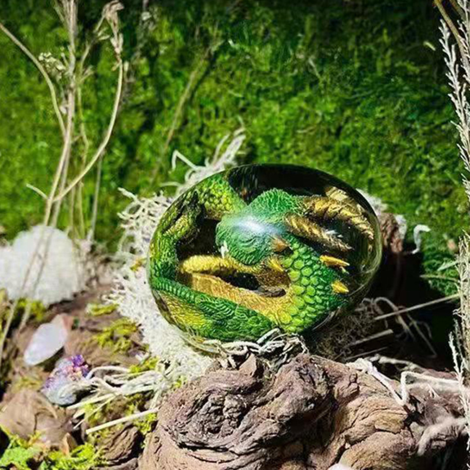 Lava Dragon Egg Statue With St - огляд і ціна Resin Art Stand