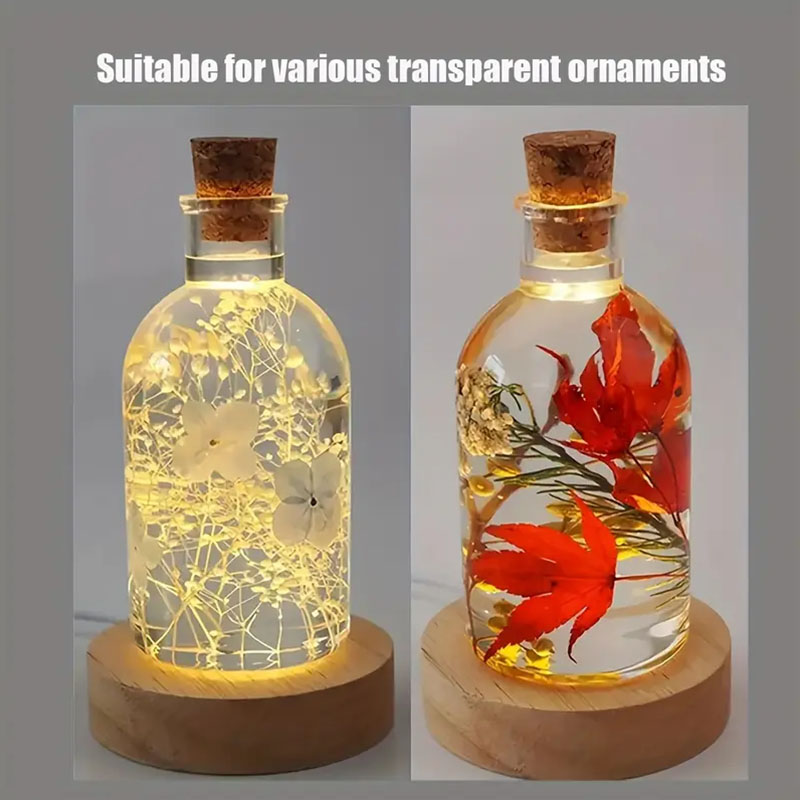 Wood Round LED Night Light Bas - огляд і ціна Resin Art Stand