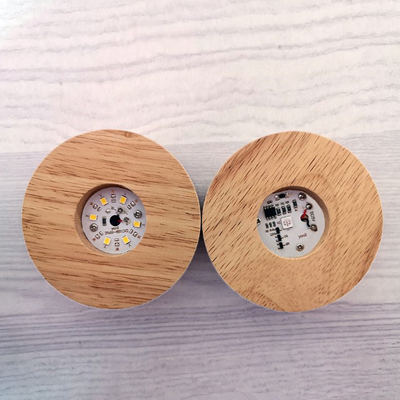 8cm Round Wooden LED Light Dis - огляд і ціна Resin Art Stand