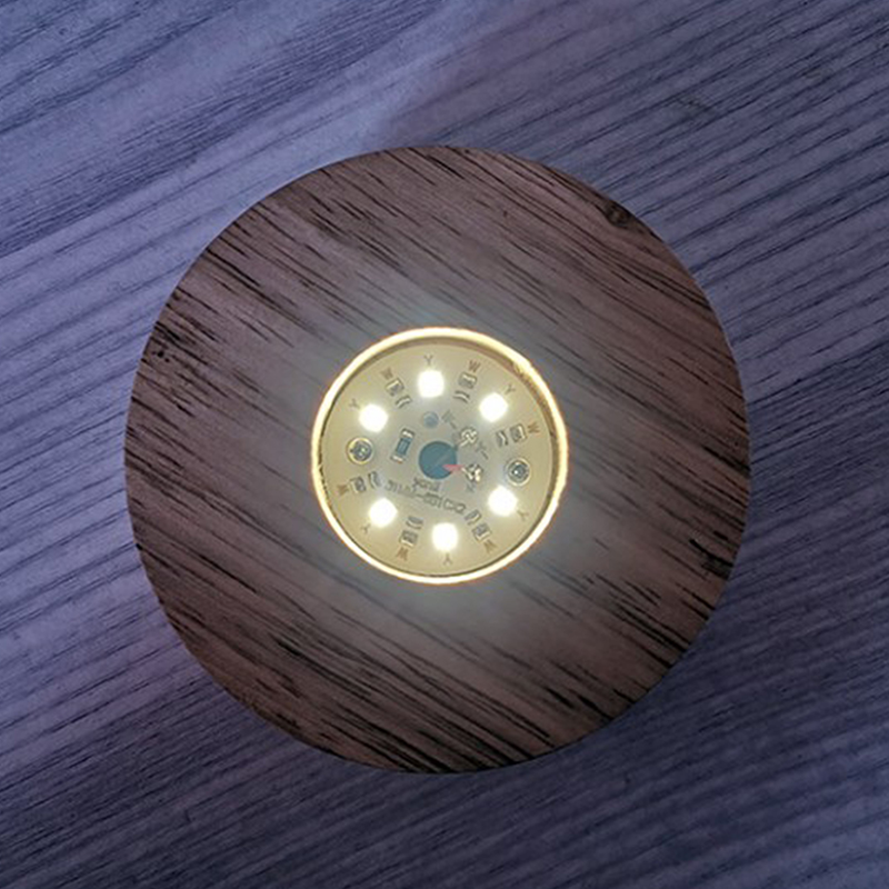 8cm Round Wooden LED Light Dis - огляд і ціна Resin Art Stand