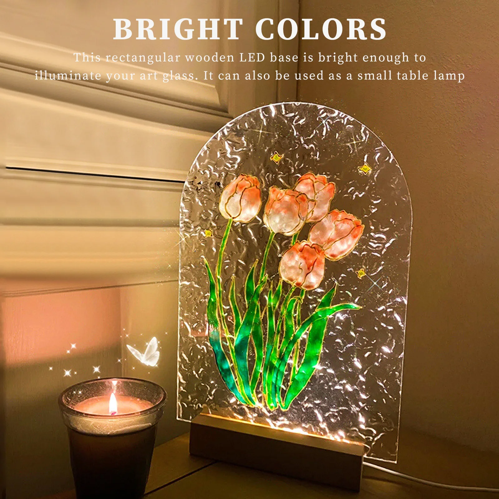 1-10pcs LED Wood Light Display - огляд і ціна Resin Art Stand