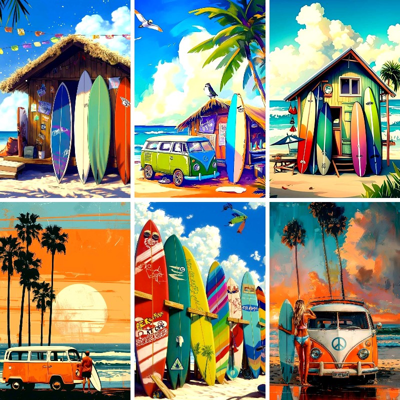 5D DIY Diamond Painting Surfbo - огляд і ціна Resin Art Beach