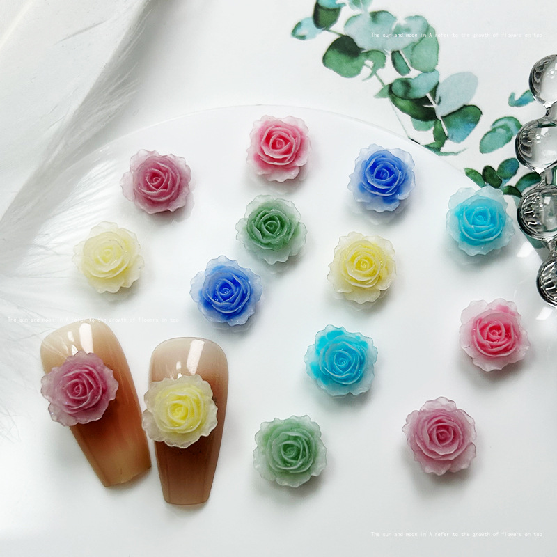 10pcs Exquisite Rose Resin Nai - огляд і ціна Resin Art Rose Petals