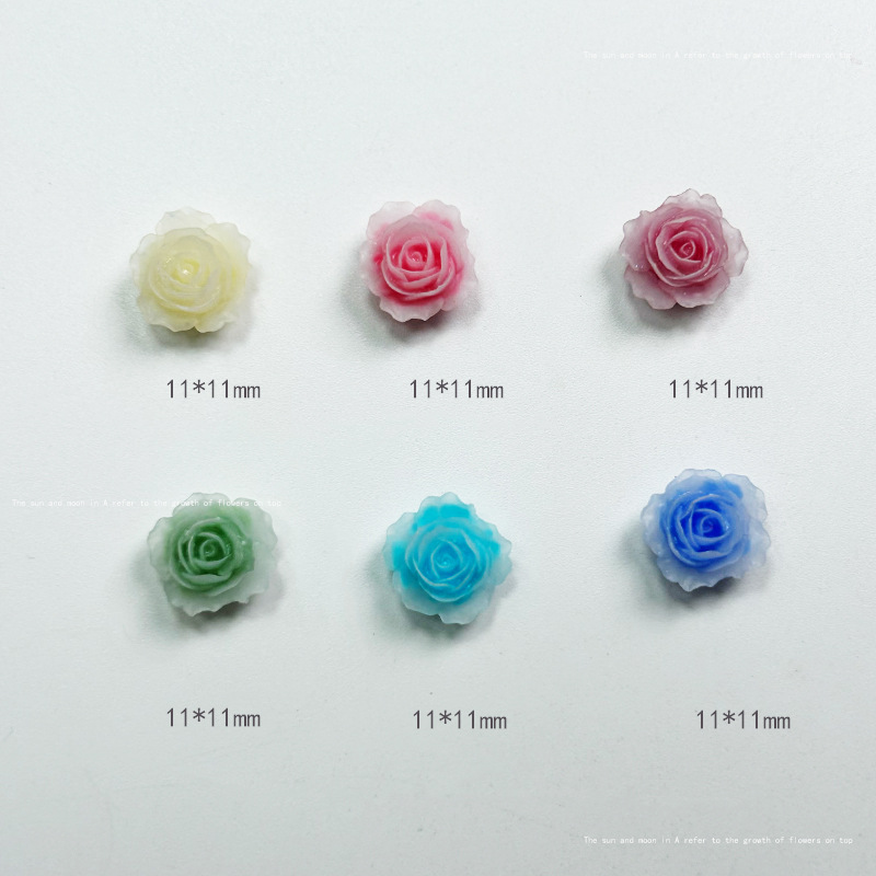 10pcs Exquisite Rose Resin Nai - огляд і ціна Resin Art Rose Petals