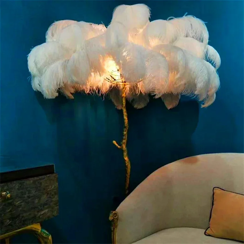 Modern Led Ostrich Feather Flo - огляд і ціна Resin Art Stand