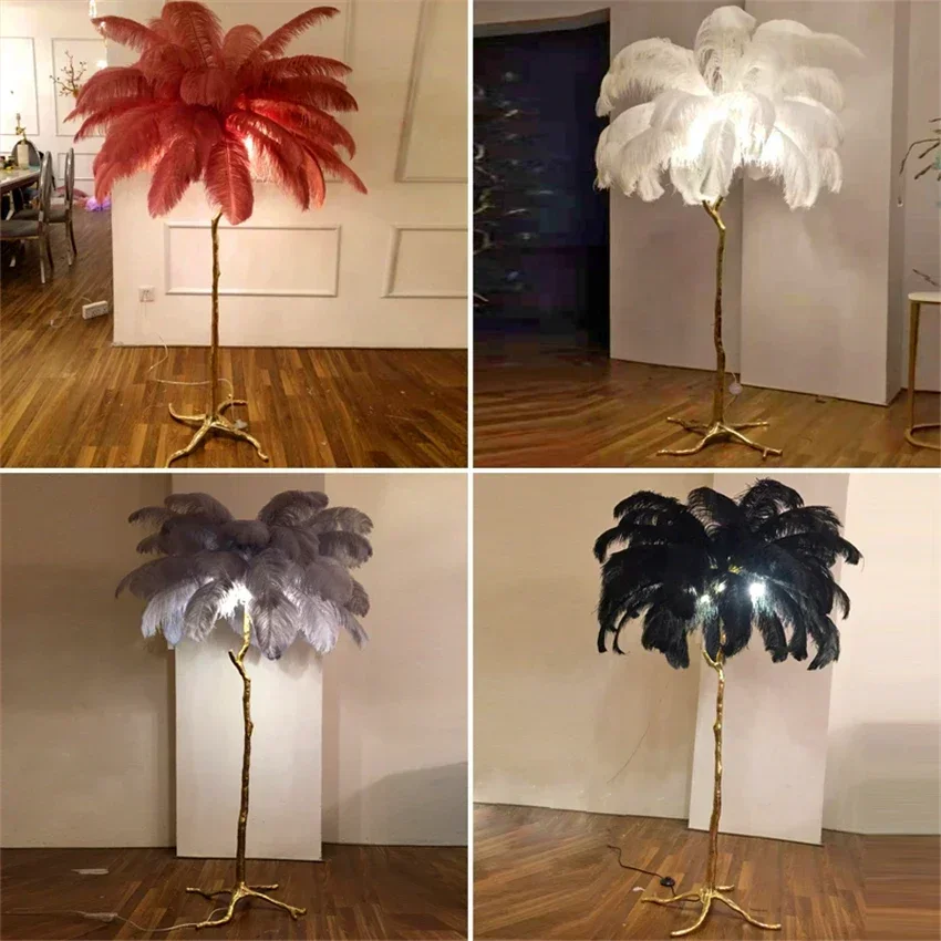 Modern Led Ostrich Feather Flo - огляд і ціна Resin Art Stand