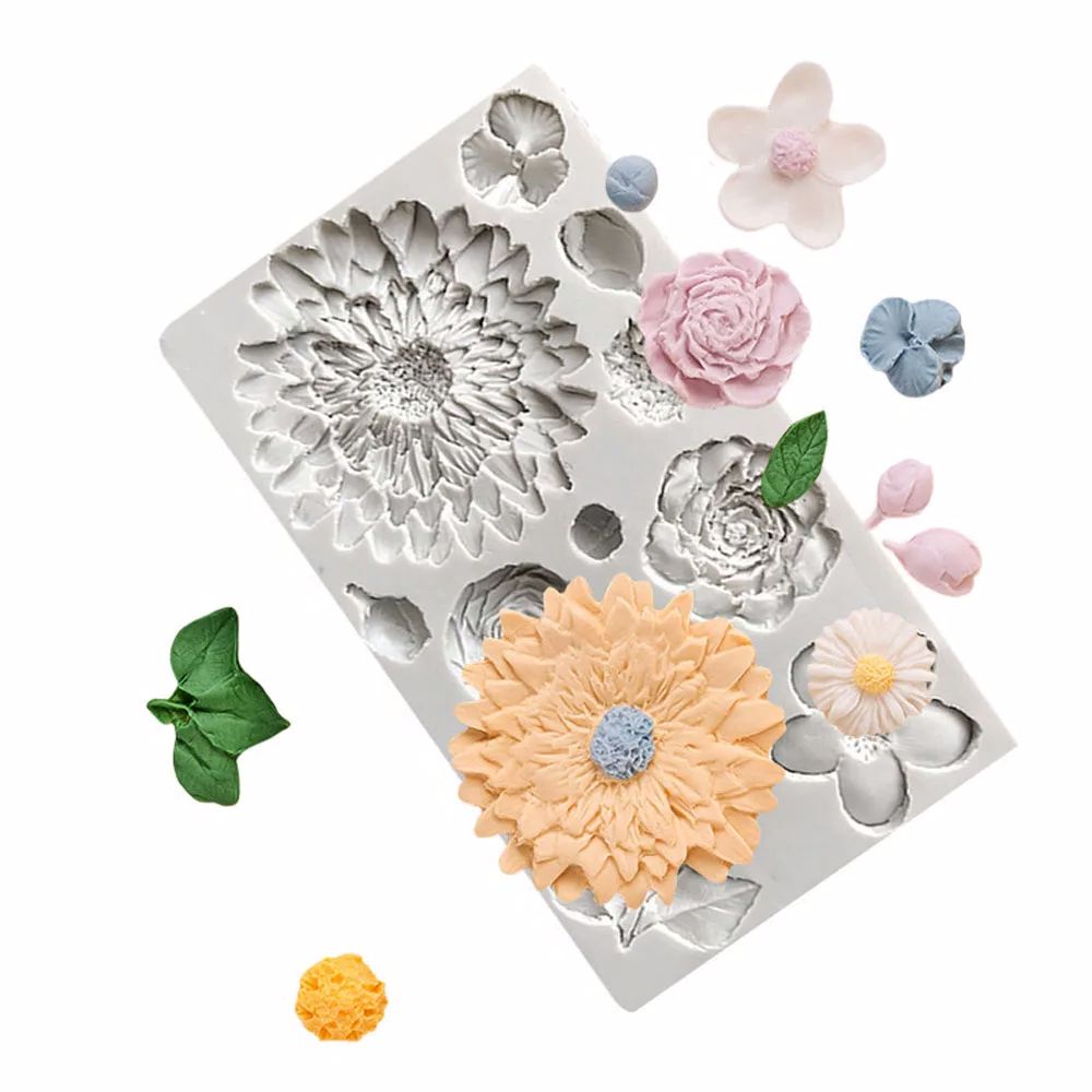 Sunflower Petals & Leaves Sili - огляд і ціна Resin Art Rose Petals