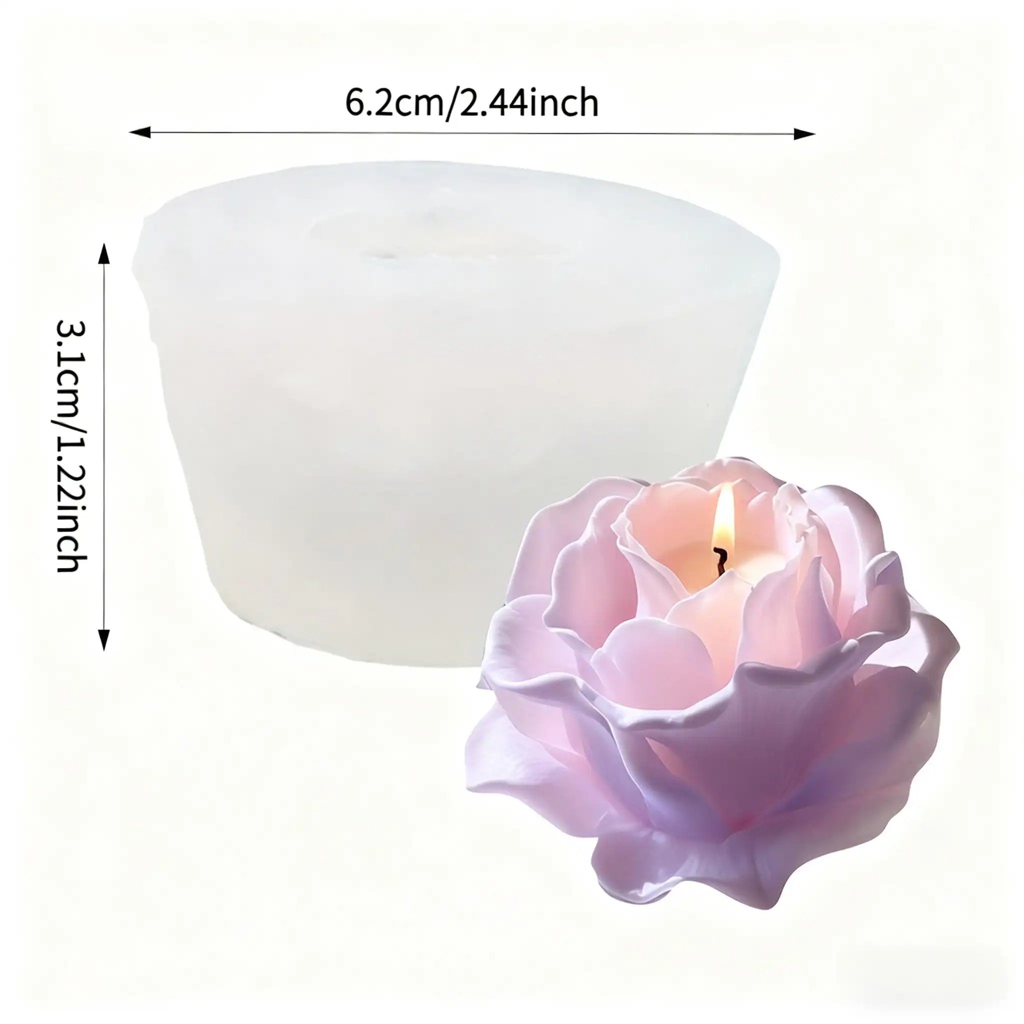 1 Piece 3D Elegant Rose Silico - огляд і ціна Resin Art Rose Petals