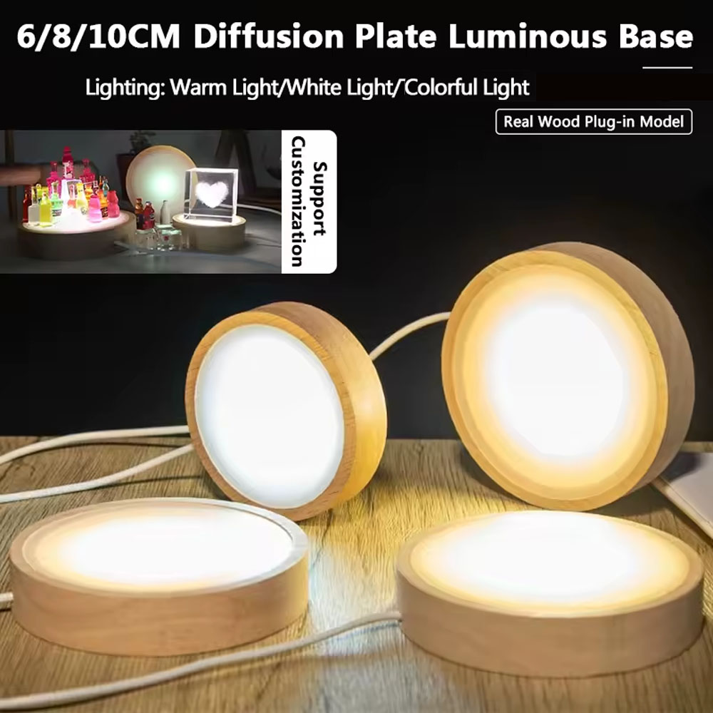 LED Night Light Base 3D Decora - огляд і ціна Resin Art Stand