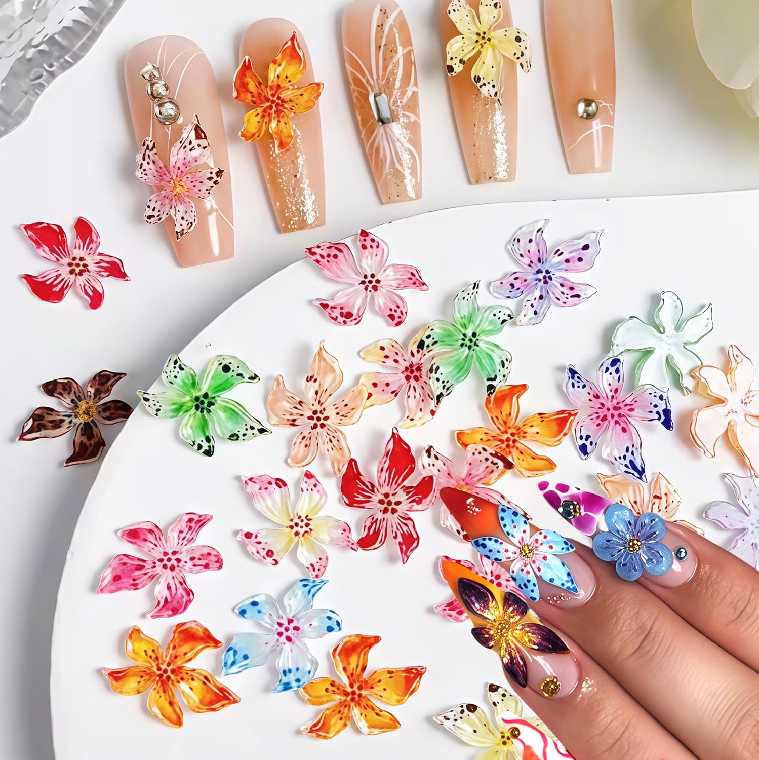 20/40/60/80pcs Ice Crystal Flo - огляд і ціна Resin Art Rose Petals
