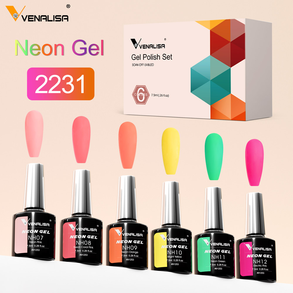 VENALISA Neon Gel Nail Polish  - огляд і ціна Resin Art Training